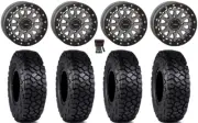 System 3 SB-6 15" Wheels Gunmetal (4+3) 30" Intersect Tires Pioneer 1000 / Talon
