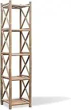 5-Tier Square Bamboo Shelf Storage Organizer Home Decor Furniture Display Unit