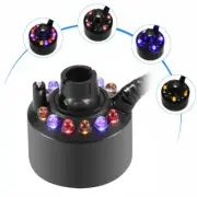 12 Water Fountain Ultrasonic Pond Atomizer LED Air Humidifier Mist Maker Fogger