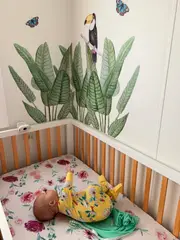Wild Ferns Australian Design Hand Painted Peel & Stick, Removable Wall Decal. Nursery, Kids Playroom, Kids Teens Bedroom
