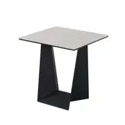 Raimon Furniture Arianna Modern Square End Lamp Side Table Ceramic - Marmo