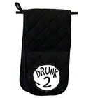 Drunk 2 - Novelty Gift Double Mitt Oven Gloves Double Kitchen Chef BBQ Mitts