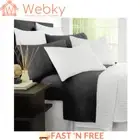 Ramesses 2000TC Bamboo Single Bed Sheet Set Soft Hypoallergenic Sheets, Charcoal
