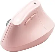 Wireless Mouse, Vertical Ergonomic Mouse with 2.4G Wireless & Bluetooth for 3 Multi-Device Function, Adjustable DPI Modes, Compatible with PC, Mac, Laptop - Pink