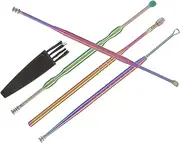 BIUDECO 1Set Ear Wax Removal Kit Ear Cleaning Tool for Adults Durable Ear Picker with Cleaning Brush Ear Hygiene