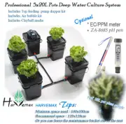 5x20L DWC HYDROPONICS GROWING SYSTEMS DEEP WATER CULTURE FAST GROW KIT