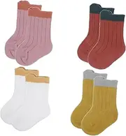[ERINGOGO] 4pairs Cotton Ankle Socks for Toddlers Soft Breathable and Stylish Short Socks for Boys and Girls Comfortable for Play and Outdoor Activities