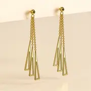 Royal Tassel Gold Layered Earrings