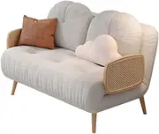 Sleeper Chair Folding Sofa Bed, Convertible Chair Multi-Function Ottoman, Couch Bed with 5 Position Adjustable Backrest, Space Saving Design, for Bedroom, Living Room Convertible(White,120cm)