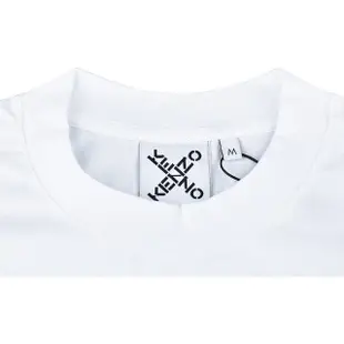 【KENZO】KENZO印花LOGO棉質字母X設計短袖圓領T恤(男款/白)