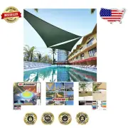 Custom 12' x 12' Green Triangle Sun Shade Sail Canopy - UV Blocking, Heavy Duty