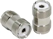 Ancable UHF PL-259 Female to UHF PL-259 Female Coaxial Adaptor Connector Coupler Joiner for CB Ham Radio Antenna Pack of 2
