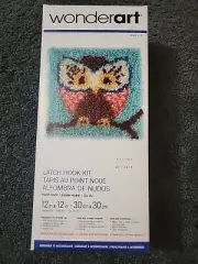 Caron Wonderart Latch Hook Kit 12"X12"-Hoot Hoot ~ New ~