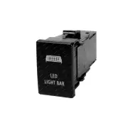 Narva 12V On/Off LED Illuminated Sealed Push Switch With "Led Light Bar" Symbol