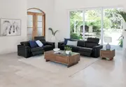 LUCIANO Leather 2.5 Seater Sofa with 2 Electric Recliners