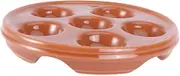 CATIEBYE Ceramic Escargot Plate Compartment Baking Dish for Snails Practical Server Dish Kitchen Serving Utensil Dishwasher Safe Fine Workmanship for Entertaining