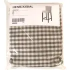 Ikea Chair Cover Henriksdal Gray Ivory Gingham Plaid Sagmyra Bar Stool Slipcover