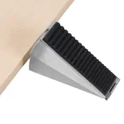 Strongest Adjustable Spring Large Door Stopper Heavy Duty Tall Door Stop Wedge Door Stoppers-Silver