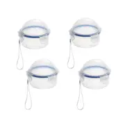 4pcs Reusable Food Saver Box Tomato Garlic Onion Lemon Keeper Refrigerator Clear Box Vegetable Frui
