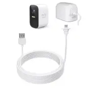 30ft Weatherproof Charging Cable for EufyCam 2C/2C Pro Outdoor Extension Cable