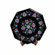 12" Octagon black marble Coffee Table Top mop Design Inlay Entryway Table