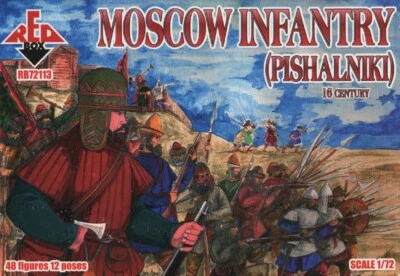 16th Century Moscow Infantry (Pishalniki) (48 fig, 12 poses) 1/72 RedBox 72113