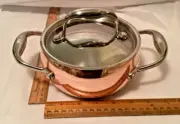 IL MULINO NEW YORK COPPER 1 QT. PETITE FRENCH OVEN. GLASS LID. 6”.NEW(3.3.27)