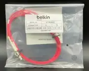 Belkin 9ft Multi-Mode Fiber Cable Duplex MM LC/LC 50/125 RFQ22249D *NEW*