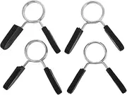 NAMOARLY 4 Pack Weightlifting Barbell Collars Spring Locks Secure Handle Spring Clips for Dumbbell Bar Sturdy Barbell Clamp for Gym
