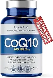 CoQ10 200mg Softgels ǀ High Absorption Premium Coenzyme Q10 ǀ Heart Supplement, Energy Production, Immune Support ǀ 60 Liquid Capsules