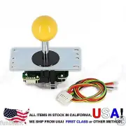 Sanwa Original Japan Arcade Joystick JLF-TP-8YT with Yellow Ball Top stick mod