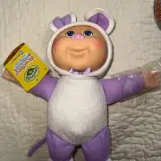 Cabbage Patch Kids Exotic Friends 9” Baby Doll Bunny Rabbit Purple White Outfit
