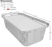 D&W Fine Pack 2 lb. Aluminum Foil Loaf/Bread Pan Baking Tins w/Foil Board Lid