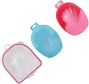 FOMIYES Portable Nail Care Bowl Set 4pcs Manicure Soak Bowls Nail Gel Remover Tray Cuticle Softener Hand Care