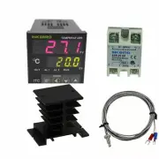 Digital Temperature Controller Thermostat K Sensor 25A SSR Heatsink ITC-100VH