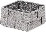 Compactor Stan Small Drawer Storage Organiser Basket, 12 x 12 x 7cm, Grey