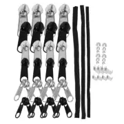 1 Set Zipper Pullers Replacements Zipper Heads Repairing Kit Metal Clothing Bag