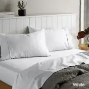 Accessorize 1500TC Cotton Rich Sheet Set White Queen