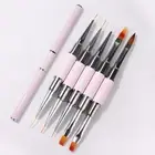 Set Thin Liner Dual-ended Flower Painting Drawing Manicure Tools Nail Art Brush