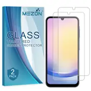 [2 Pack] Samsung Galaxy A25 5G Tempered Glass Crystal Clear Premium 9H HD Screen Protector by MEZON – Case Friendly, Shock Absorption (Galaxy A25 5G, 9H) – FREE EXPRESS