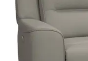 LANDO LEATHER 3 Seater Sofa with 2 inbuilt Electric Recliners