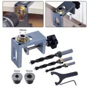 Efficient Wood Punching Locator Auxiliary with Rebound Cabinet Drill Guide