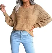 [Generic] Winter Pullover Sweater Hollow Casual Knit Top Casual Long Sleeve Round Shoulder Sweater Suitable for Daily Shopping Mens Knitted Sweater