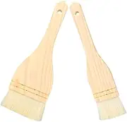 PRETYZOOM Ergonomic Handle BBQ Brush Non-Shedding Wool Grill Basting Mop BBQ Sauce Brushes for Grilling