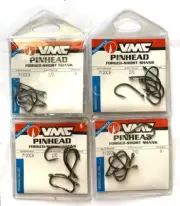 24 VMC 7120CB Coastal Black Flyliner Forged Short Shank Live Bait Hooks size 2/0