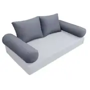 |SLIPCOVER ONLY| S1 Outdoor Bolster Backrest Pillow Covers Knife Edge Twin AD001