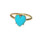 3Ct Heart Cut Simulated Turquoise Unique Wedding Ring Sterling Silver 925