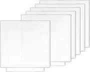 F Fityle 6 Pcs 2mm Acrylic Sheet Clear Cast Plastic glass Panel Thick Plastic Glass Board with Double Sided Protective Film for LED Light Base Signs DIY Craft - Square