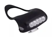 Mountain Warehouse Bike 5 LED Rubber Front Light Flexible + Red Side Lights