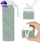 Collapsible Water Bottle, Food-Grade Bpa-Free Silicone Travel Bottle, 620Ml Fold